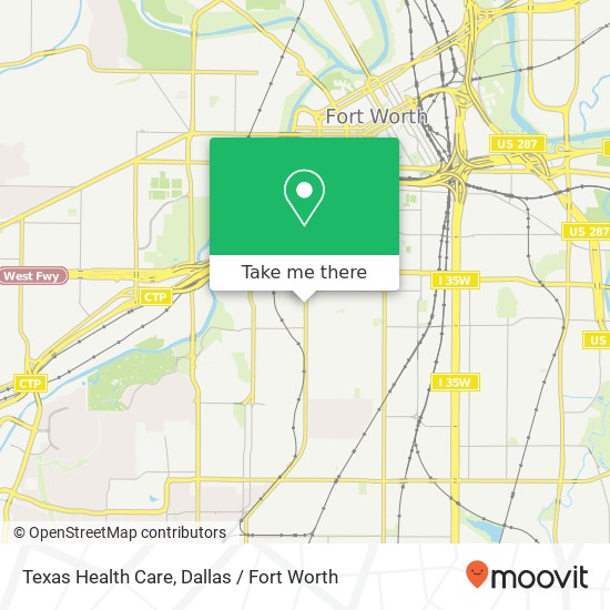 Mapa de Texas Health Care
