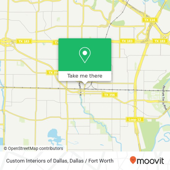 Custom Interiors of Dallas map