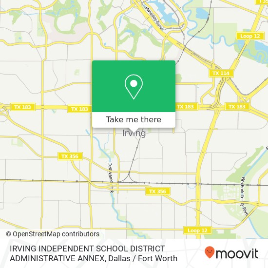 Mapa de IRVING INDEPENDENT SCHOOL DISTRICT ADMINISTRATIVE ANNEX