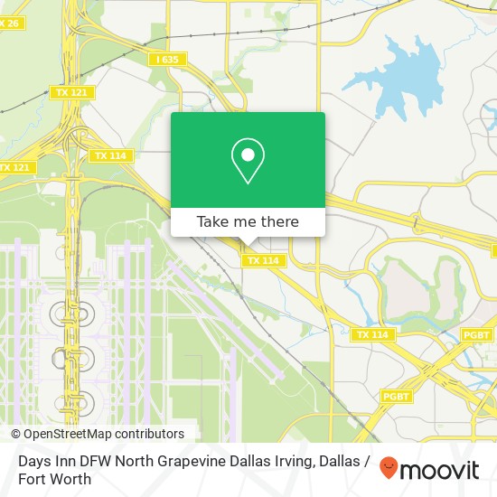 Days Inn DFW North Grapevine Dallas Irving map