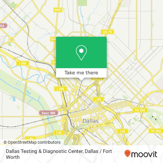 Dallas Testing & Diagnostic Center map