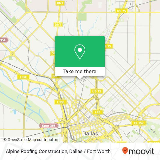 Alpine Roofing Construction map