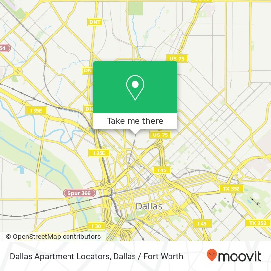 Dallas Apartment Locators map