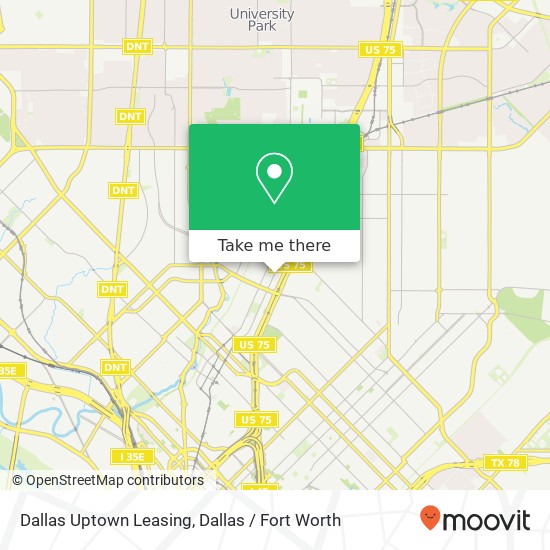 Mapa de Dallas Uptown Leasing