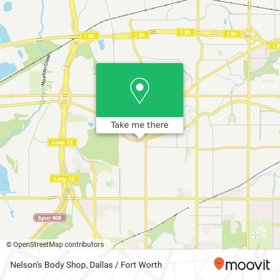 Nelson's Body Shop map