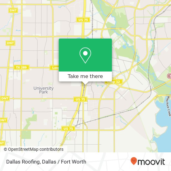 Dallas Roofing map