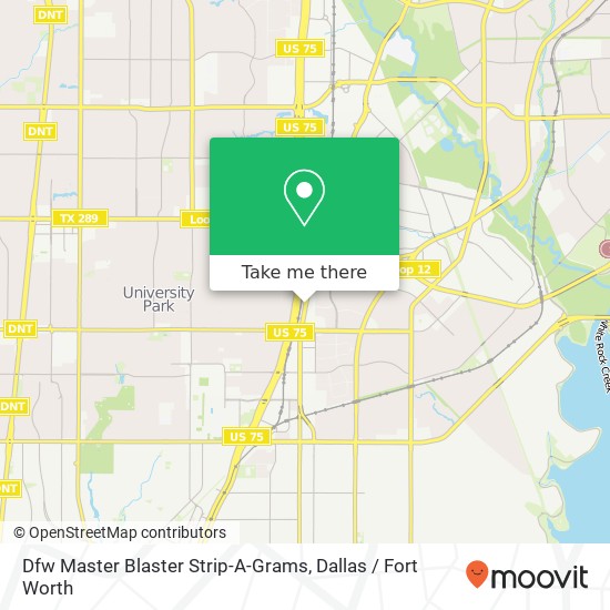 Mapa de Dfw Master Blaster Strip-A-Grams