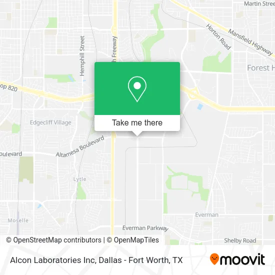 Alcon Laboratories Inc map