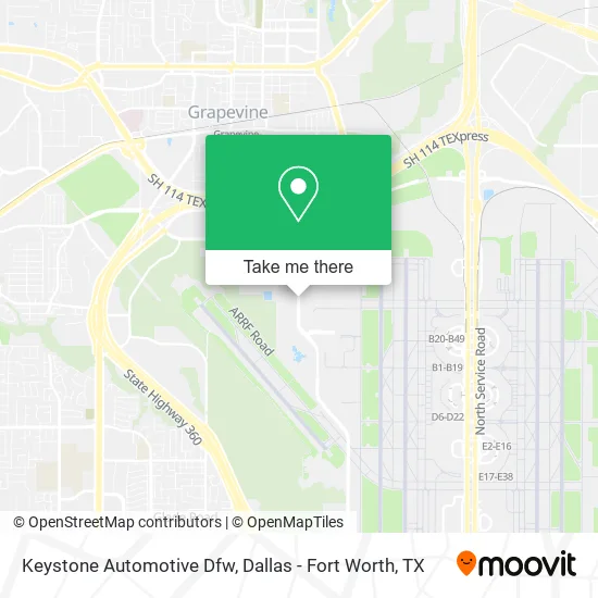 Keystone Automotive Dfw map