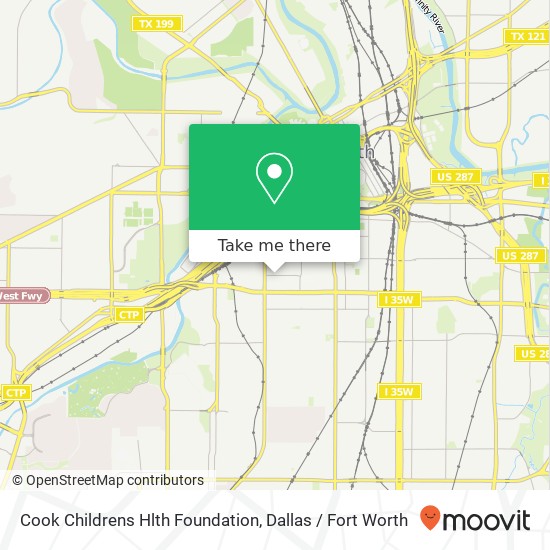 Mapa de Cook Childrens Hlth Foundation