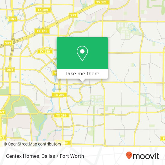 Centex Homes map