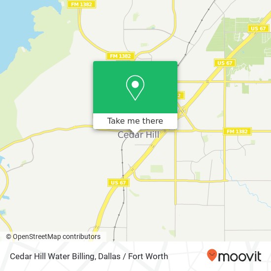 Cedar Hill Water Billing map