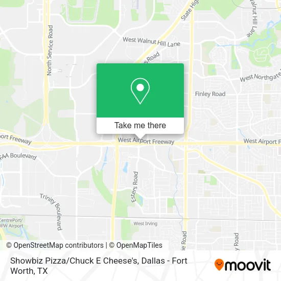 Showbiz Pizza/Chuck E Cheese's map