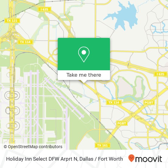 Mapa de Holiday Inn Select DFW Arprt N