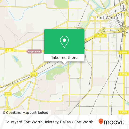 Mapa de Courtyard-Fort Worth Univrsity