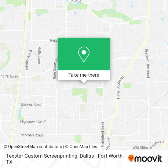 Texstar Custom Screenprinting map