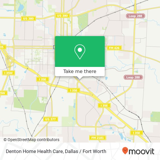 Denton Home Health Care map