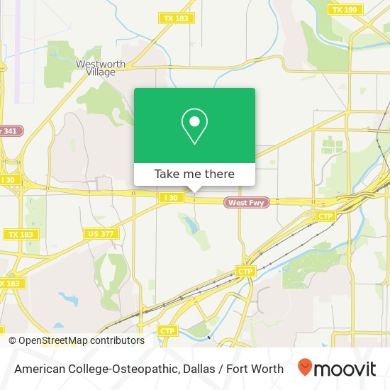 American College-Osteopathic map