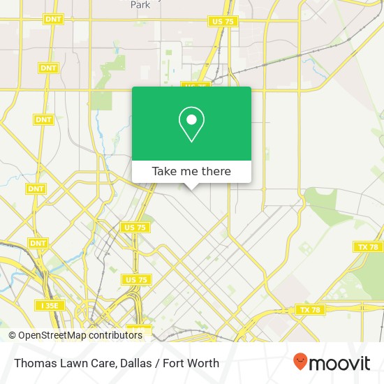 Thomas Lawn Care map