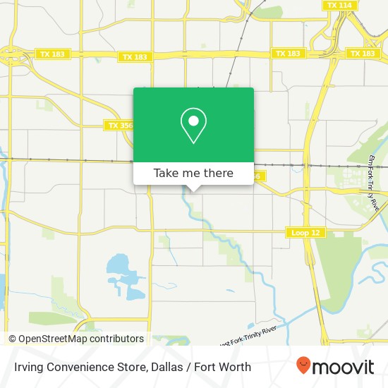 Mapa de Irving Convenience Store