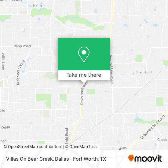 Villas On Bear Creek map