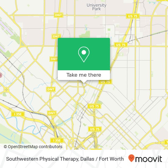 Mapa de Southwestern Physical Therapy