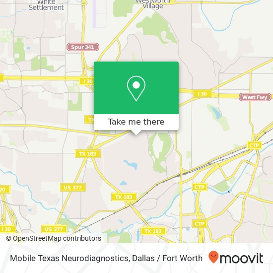 Mapa de Mobile Texas Neurodiagnostics