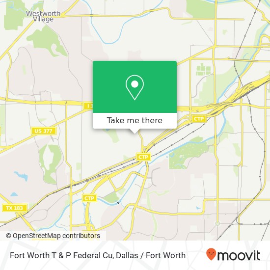 Fort Worth T & P Federal Cu map