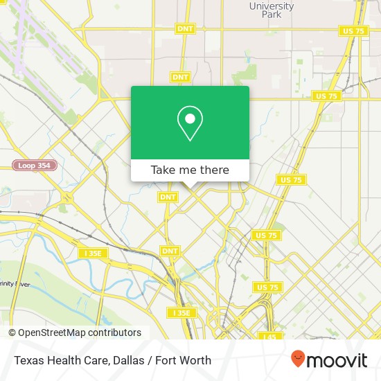 Texas Health Care map