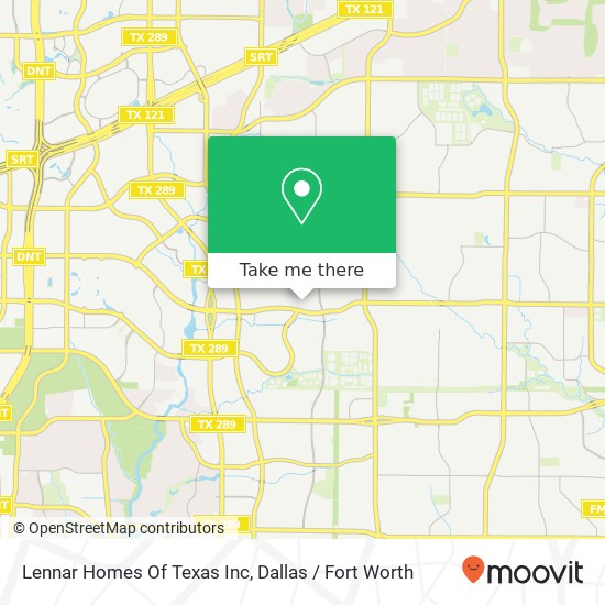 Mapa de Lennar Homes Of Texas Inc