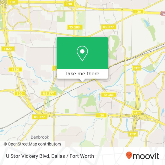 U Stor Vickery Blvd map