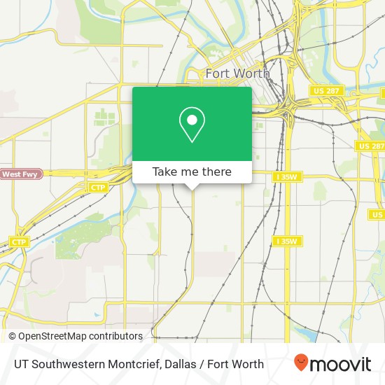 Mapa de UT Southwestern Montcrief