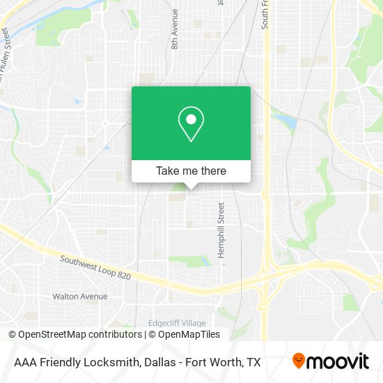 Mapa de AAA Friendly Locksmith