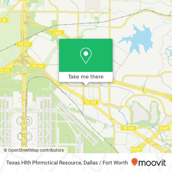 Mapa de Texas Hlth Phrmctical Resource