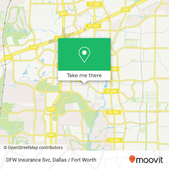 DFW Insurance Svc map