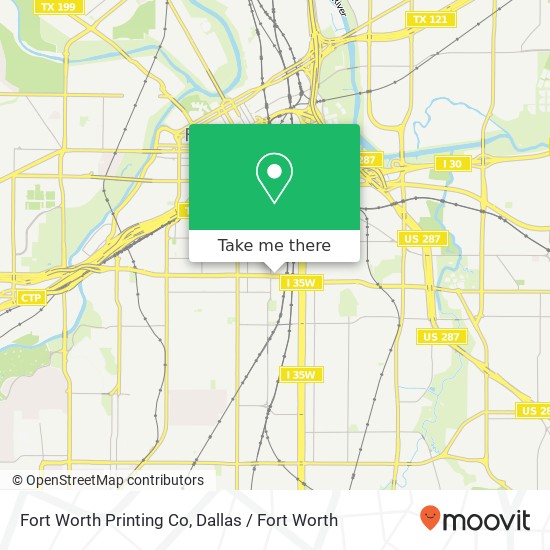 Fort Worth Printing Co map