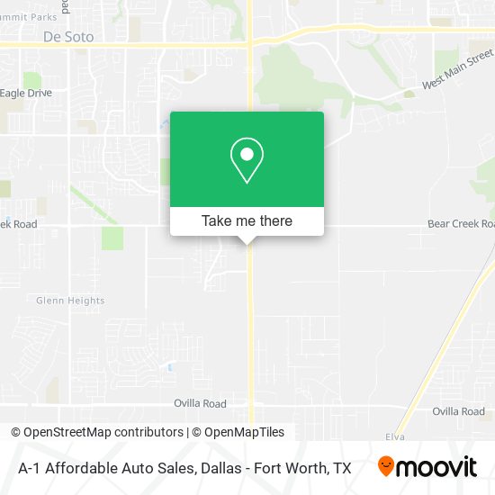 A-1 Affordable Auto Sales map