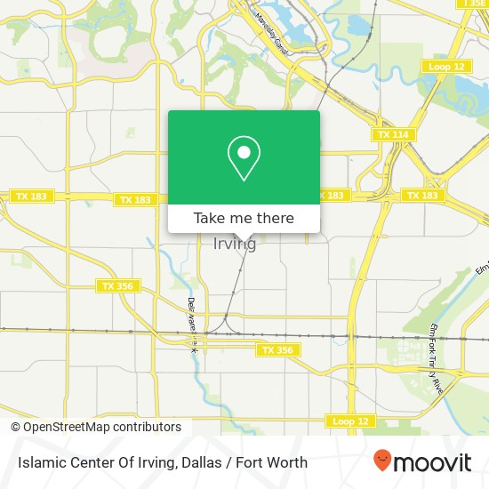 Mapa de Islamic Center Of Irving