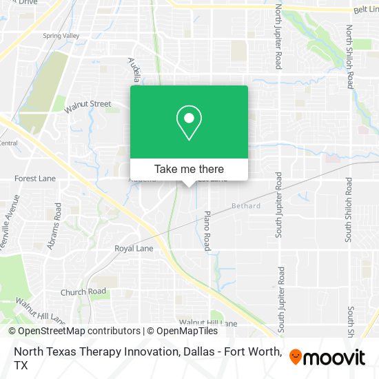 North Texas Therapy Innovation map