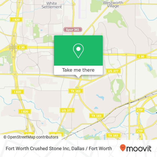 Mapa de Fort Worth Crushed Stone Inc