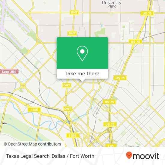 Texas Legal Search map