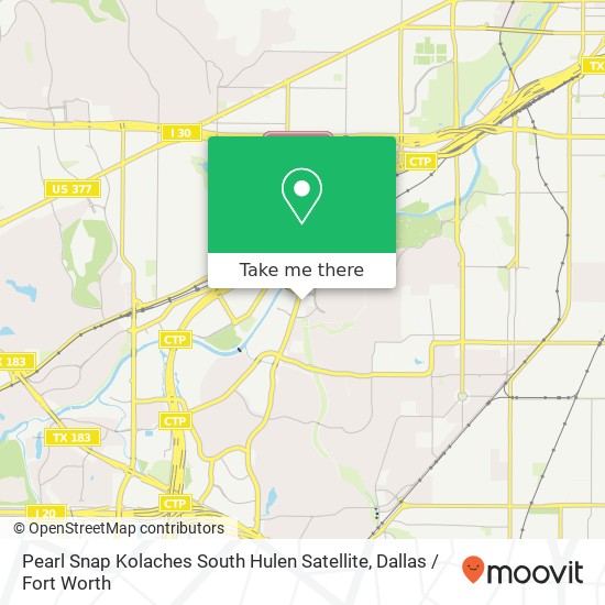 Mapa de Pearl Snap Kolaches South Hulen Satellite, 2743 S Hulen St Fort Worth, TX 76109