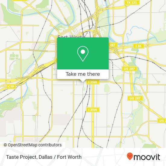 Mapa de Taste Project, 1200 S Main St Fort Worth, TX 76104