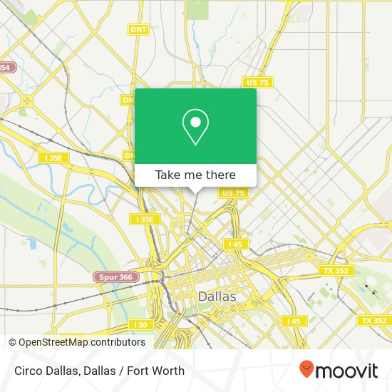 Mapa de Circo Dallas, 2619 McKinney Ave Dallas, TX 75204