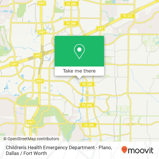 Children's Health Emergency Department - Plano map