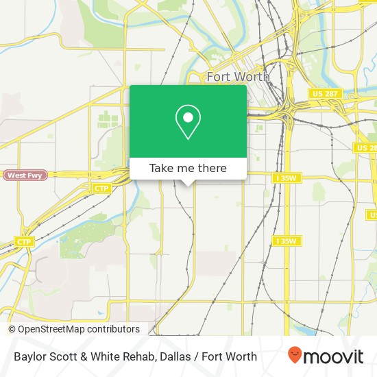 Baylor Scott & White Rehab map