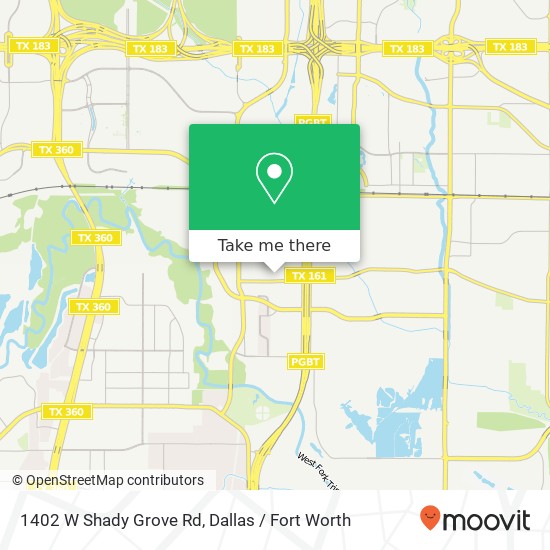 Mapa de 1402 W Shady Grove Rd