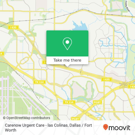 Mapa de Carenow Urgent Care - las Colinas