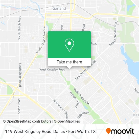 119 West Kingsley Road map