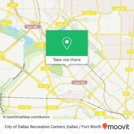 City of Dallas Recreation Centers map